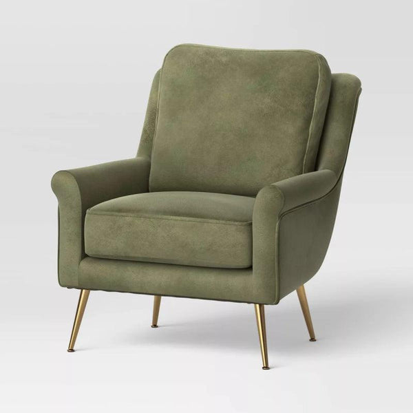 Green Velvet Chair By Alhome - 110111748 - Zrafh.com - Your Destination for Baby & Mother Needs in Saudi Arabia