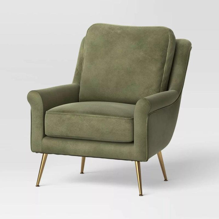 Green Velvet Chair By Alhome - 110111748 - Zrafh.com - Your Destination for Baby & Mother Needs in Saudi Arabia