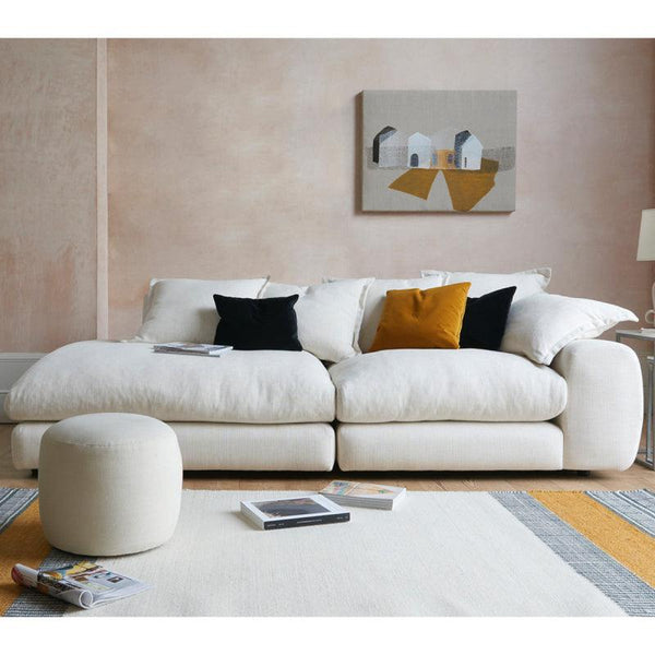 Timeless Elegance: White Velvet 3-Seater Sofa By Alhome - Zrafh.com - Your Destination for Baby & Mother Needs in Saudi Arabia