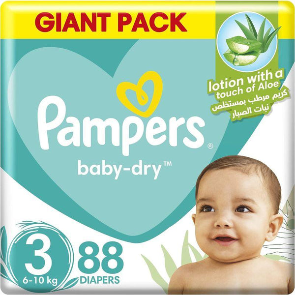 Pampers Baby Dry Diapers - Size 3 - 88 Diapers for Babies - Zrafh.com - Your Destination for Baby & Mother Needs in Saudi Arabia