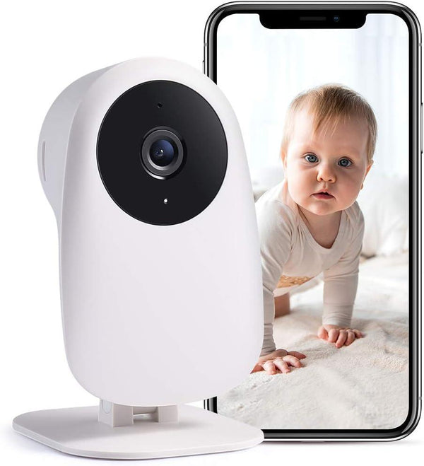 Nooie Baby Camera Monitor Indoor, Baby Monitor WiFi Smartphone 2.4Ghz, Motion and Sound Detection, 1080P HD Night Vision, Two-Way Audio, SD or Cloud Storage - Zrafh.com - Your Destination for Baby & Mother Needs in Saudi Arabia