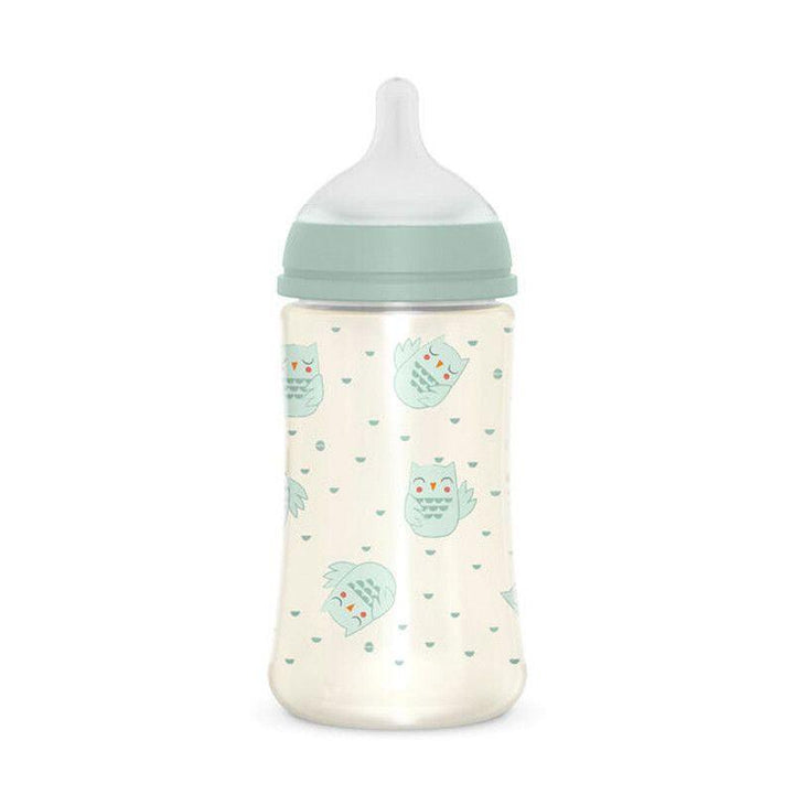 Suavinex Feeding Bottle - 270 - Owl - Zrafh.com - Your Destination for Baby & Mother Needs in Saudi Arabia