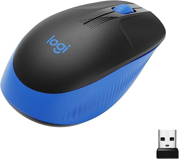 M190 Full-Size Wireless Mouse Blue - Zrafh.com - Your Destination for Baby & Mother Needs in Saudi Arabia
