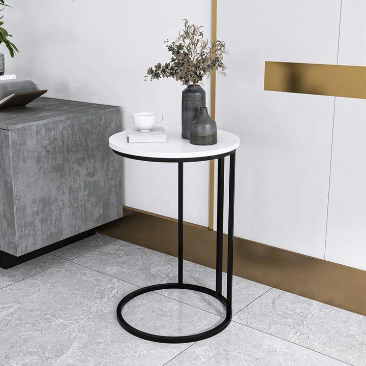 Marble Side Table for Timeless Charm By Alhome - Zrafh.com - Your Destination for Baby & Mother Needs in Saudi Arabia