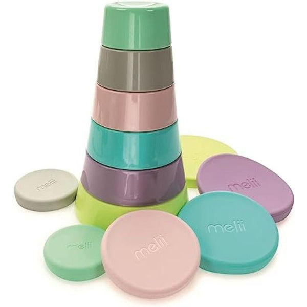 Melii Stacking And Nesting Containers with Silicone Lids - 6 Containers - ZRAFH