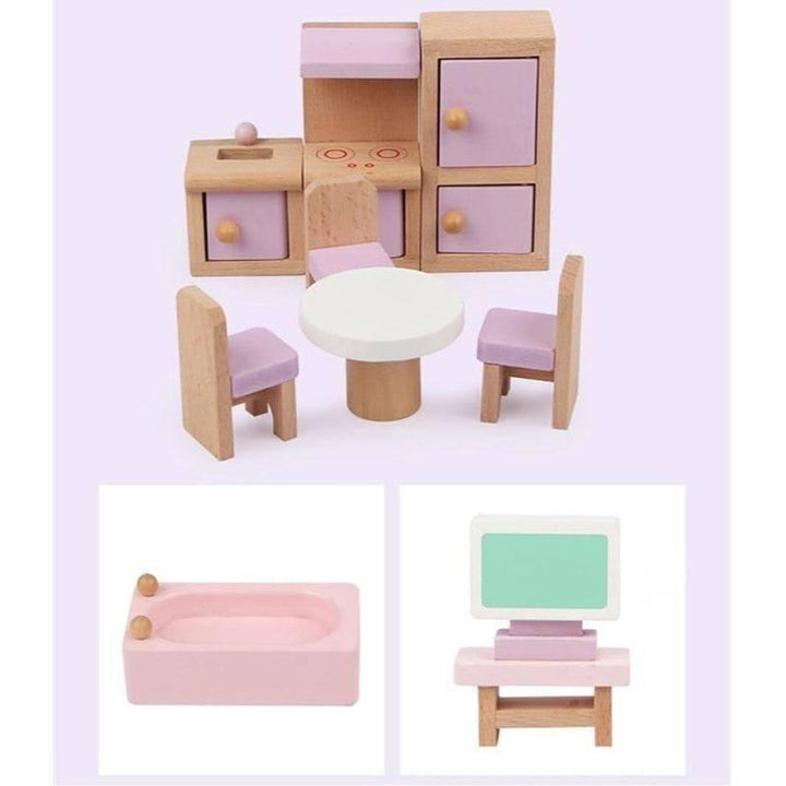 Wooden Furniture Set Toy - 37x7x29 cm - 32-2053 - ZRAFH