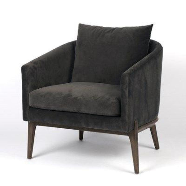 Classic Black Velvet Chair with Swedish Wood By Alhome - 110110636 - Zrafh.com - Your Destination for Baby & Mother Needs in Saudi Arabia