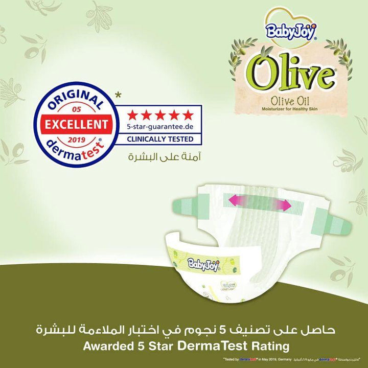 BabyJoy Olive Diapers Mega Box - Size 6 - Junior XXL - 16+ kg - 102 Diapers - Zrafh.com - Your Destination for Baby & Mother Needs in Saudi Arabia