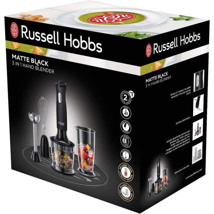 Explore our large variety of products with Russell Hobbs 3 in 1 Hand Blender  - 700 ml - 500 W - Matte Black