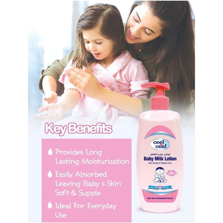 Cool & Cool Baby Milk Lotion 500 ml + Free 250 ml - Pink - Zrafh.com - Your Destination for Baby & Mother Needs in Saudi Arabia