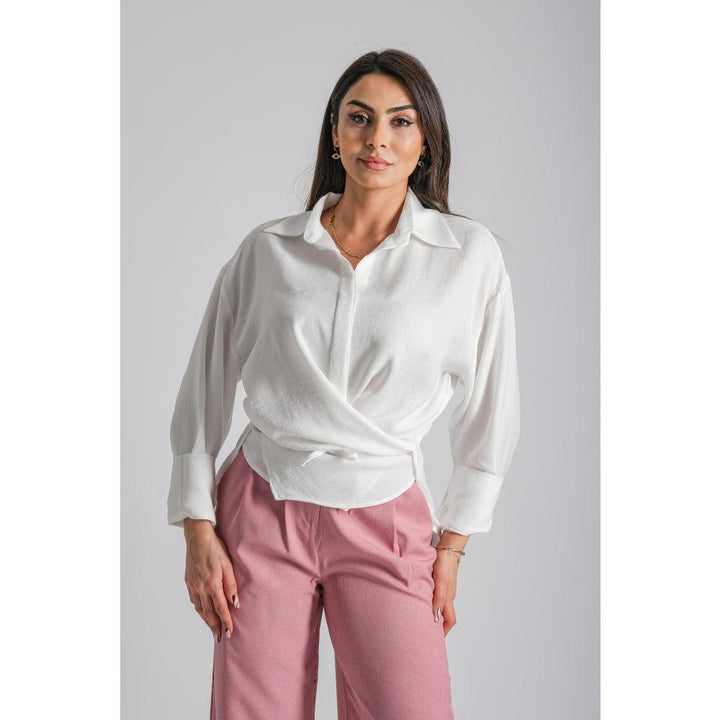 Londonella Shirt with Waist Warp Strapes - 100183 - Zrafh.com - Your Destination for Baby & Mother Needs in Saudi Arabia