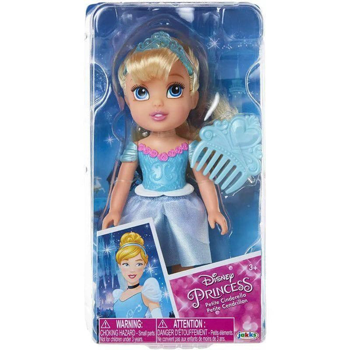 Disney Princess Petite Gliter Doll With Comb - 15 cm - Cinderella - ZRAFH