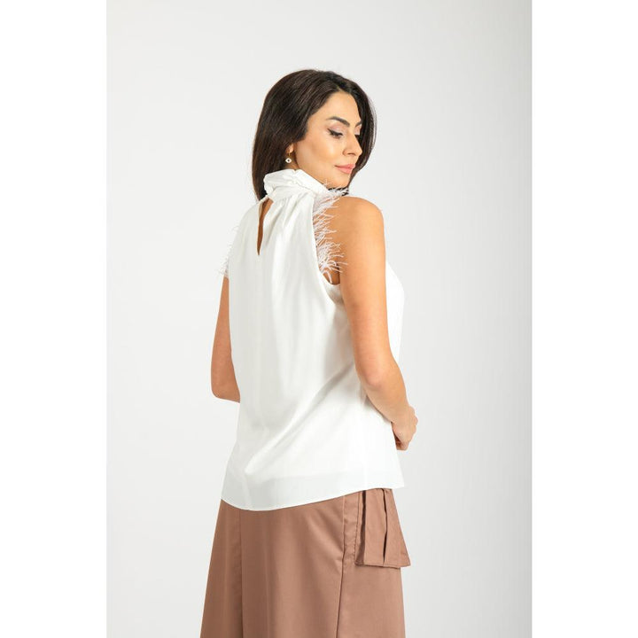 Londonella Turtle Neck Blouse - White - 100164 - Zrafh.com - Your Destination for Baby & Mother Needs in Saudi Arabia