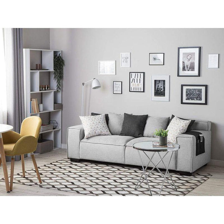 Modern Linen 3 Seater Sofa - Grey - 280x85x85 cm - By Alhome - Zrafh.com - Your Destination for Baby & Mother Needs in Saudi Arabia