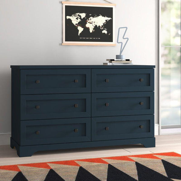 Kids Dresser: 130x49x79 Wood, Indigo by Alhome - Zrafh.com - Your Destination for Baby & Mother Needs in Saudi Arabia