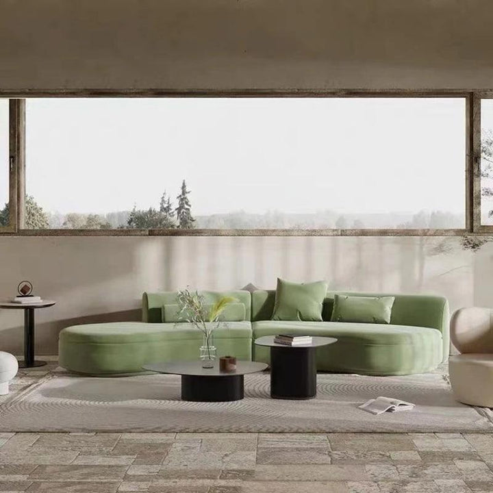 Bouclé 3-Seater Sofa in Refreshing Green By Alhome - 110111509 - Zrafh.com - Your Destination for Baby & Mother Needs in Saudi Arabia