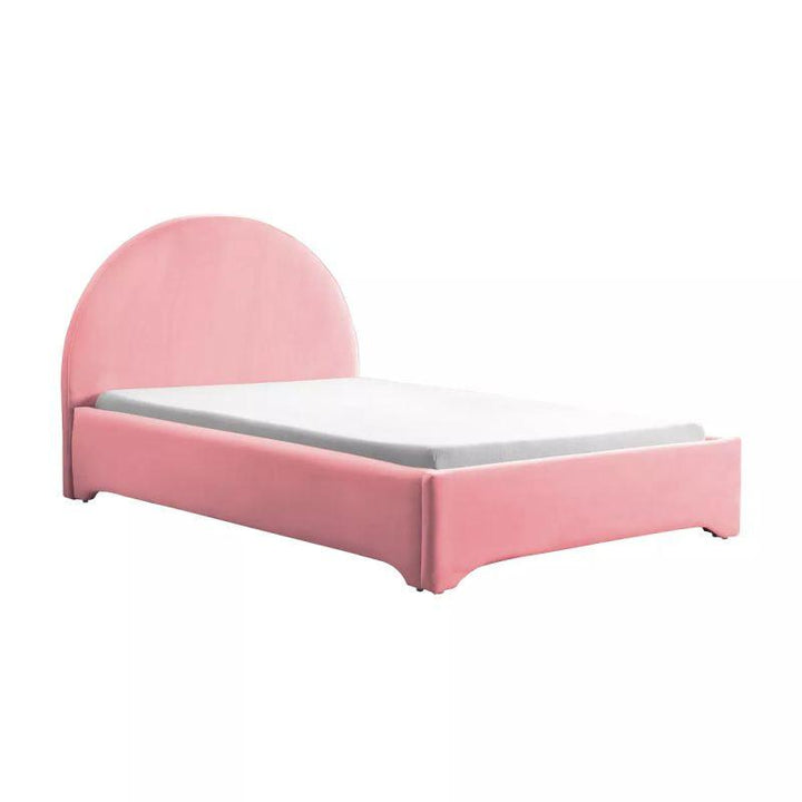 Kids' Pink Fabric Upholstered MDF Bed: Playful Elegance, 120x200x140 cm by Alhome - Zrafh.com - Your Destination for Baby & Mother Needs in Saudi Arabia