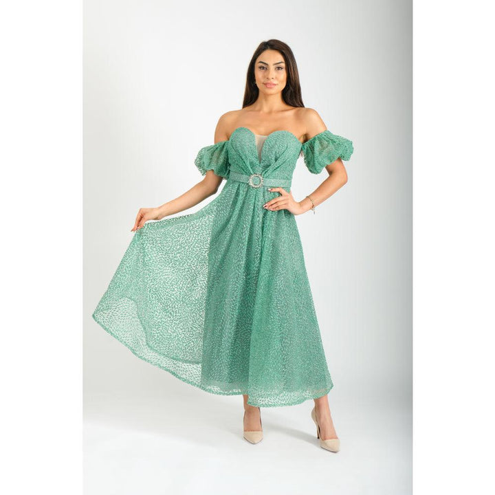 Londonella Women's Sleeveless Long Evening Dress - Green - 100257 - Zrafh.com - Your Destination for Baby & Mother Needs in Saudi Arabia