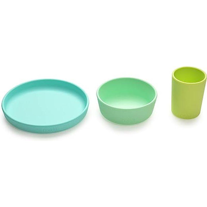 Melii 3 Piece Silicone Feeding Set (Plate, Bowl & Cup) - ZRAFH