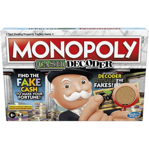 Monopoly Crooked Cash Board Game Includes Mr. Monopoly's Decoder - Ages 8 and Up - ZRAFH