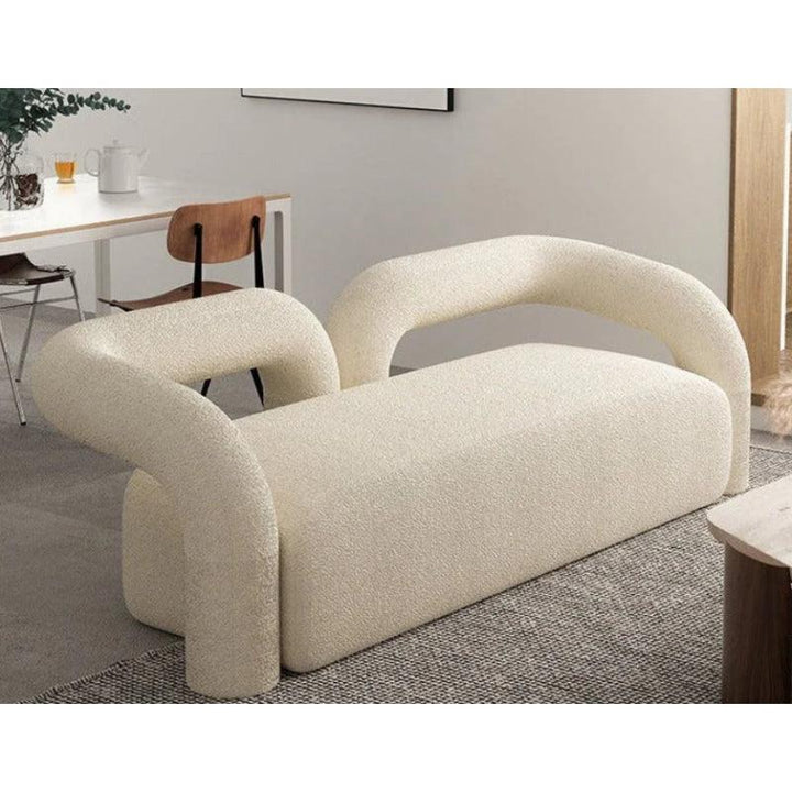 Timeless Comfort: 3-Seater Bouclé Sofa in Elegant Beige By Alhome - Zrafh.com - Your Destination for Baby & Mother Needs in Saudi Arabia