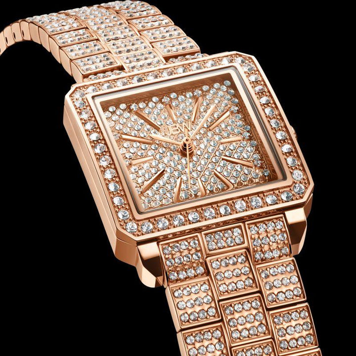 JBW Women's Crystal Watch 0.12 Diamonds - Stainless Steel - Ladies Watch - Rose Gold - J6386 - Zrafh.com - Your Destination for Baby & Mother Needs in Saudi Arabia