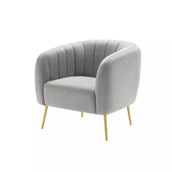 Modern Minimalistic Velvet Arm Chair - 80x85x85 cm - By Alhome - Zrafh.com - Your Destination for Baby & Mother Needs in Saudi Arabia