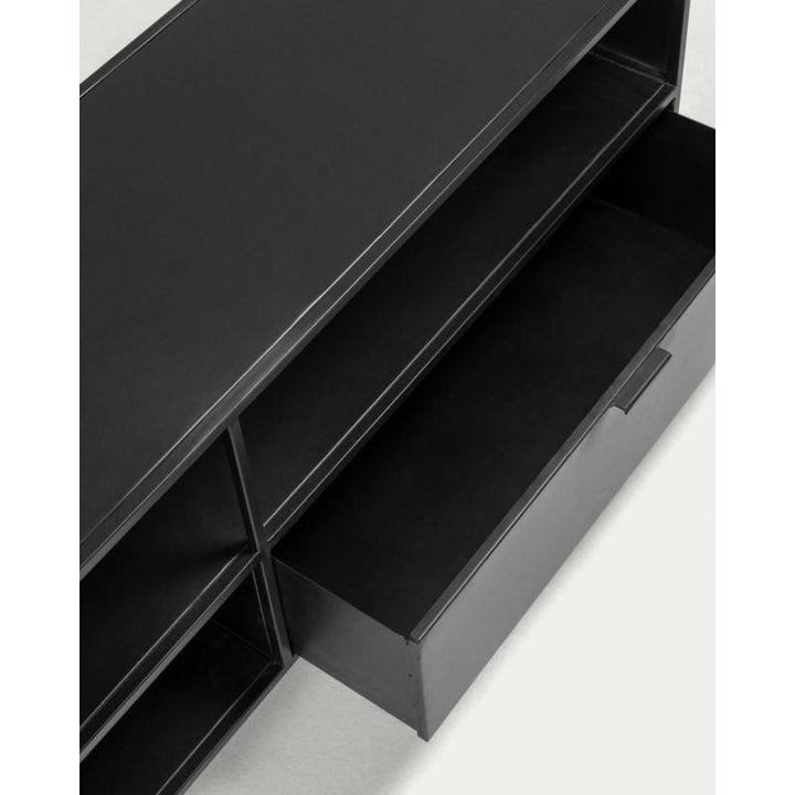 Black Engineered Wood TV Unit - Size: 120x45x50 By Alhome - Zrafh.com - Your Destination for Baby & Mother Needs in Saudi Arabia