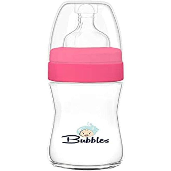 Bubbles Classic Feeding Bottle - 100 ml - Pink - Zrafh.com - Your Destination for Baby & Mother Needs in Saudi Arabia