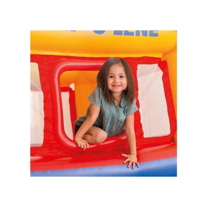 Intex Jump-O-Lene Inflatable Playhouse Bouncer - 172.72x111.76x172.72 cm - 3+ Years - Zrafh.com - Your Destination for Baby & Mother Needs in Saudi Arabia