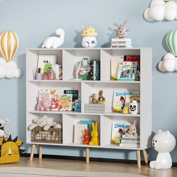 Kids Bookcase: 118x24x106 Wood, White by Alhome - Zrafh.com - Your Destination for Baby & Mother Needs in Saudi Arabia