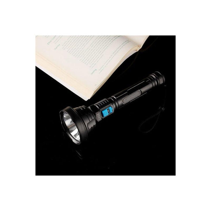 Olsenmark High Brightness Rechargeable LED Flashlight - Black - 6800mAh - Zrafh.com - Your Destination for Baby & Mother Needs in Saudi Arabia