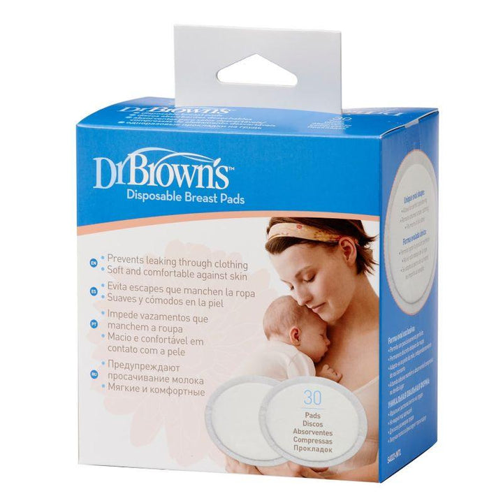 Dr. Brown's Disposable Breast Pads - 30 Pack - Zrafh.com - Your Destination for Baby & Mother Needs in Saudi Arabia