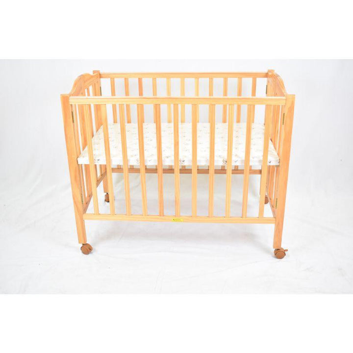 Amla Wooden Baby Crib Brown Q005S-N - ZRAFH