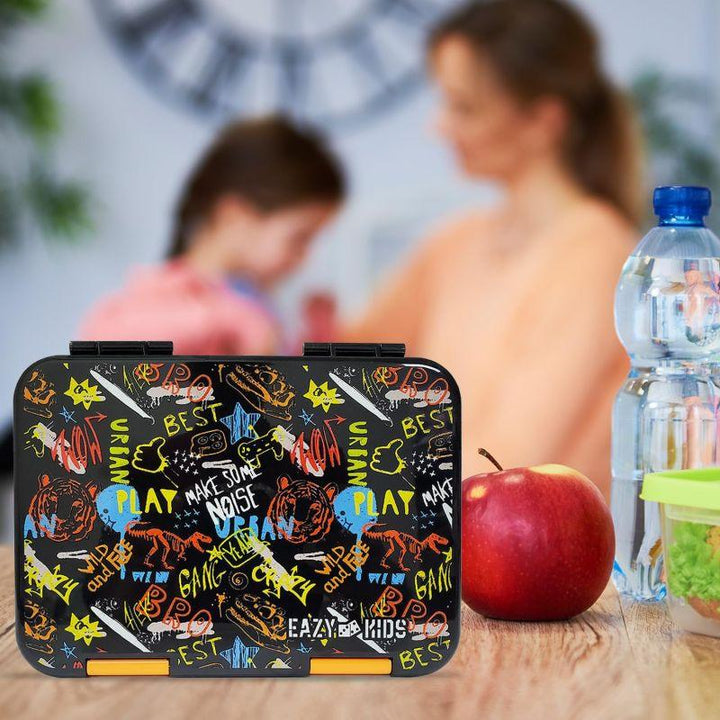 Eazy Kids 6 And 4 Convertible Bento Lunch Box With Sandwich Cutter Set - Dino - Zrafh.com - Your Destination for Baby & Mother Needs in Saudi Arabia