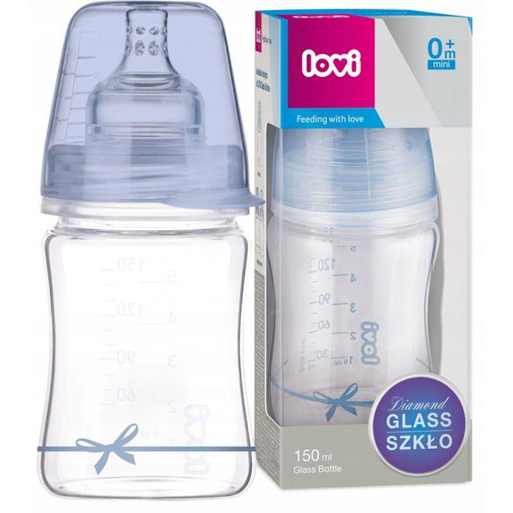 Lovi Glass Feeding Bottle - 150 ml - ZRAFH