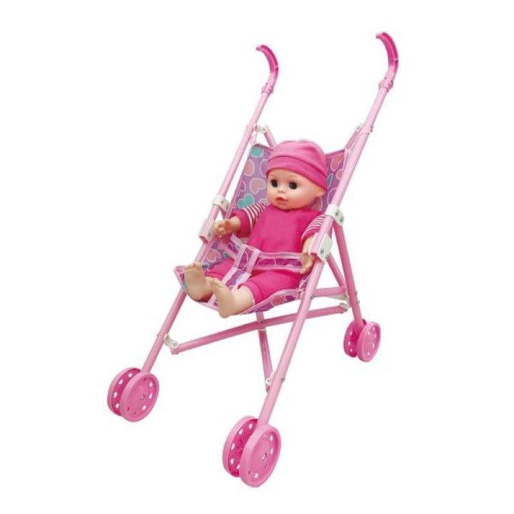 Baby Amoura Hayati My First Doll Stroller Battery Operated 14 Inch - ZRAFH