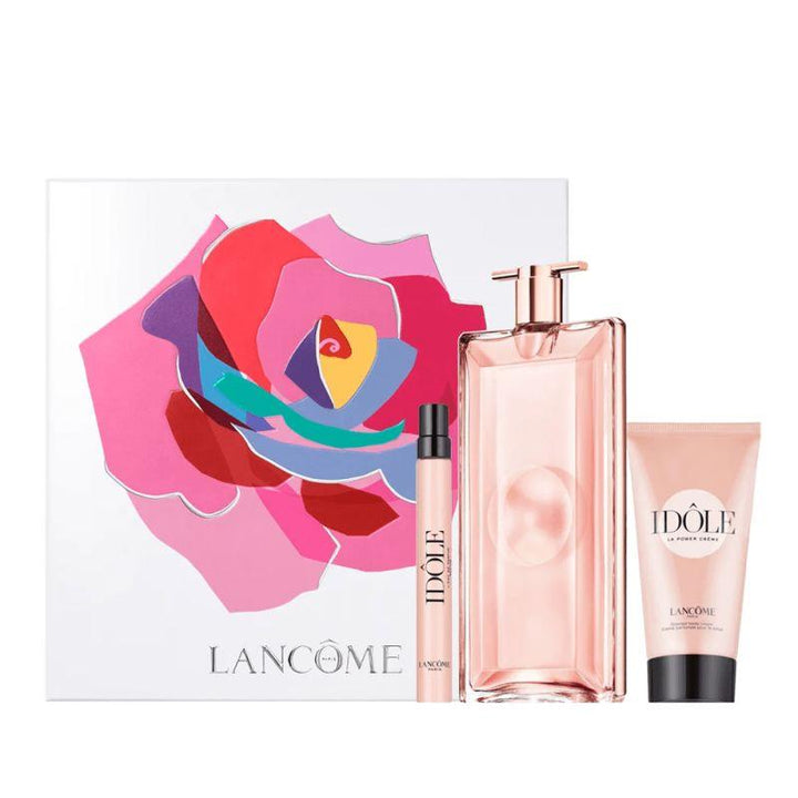 Lancôme Idole Set For Women - 3 Pieces (Eau De Parfum 100 ml - Perfume Sample 10 ml - Body Cream 50 ml) - Zrafh.com - Your Destination for Baby & Mother Needs in Saudi Arabia