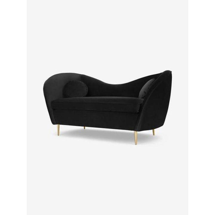 Classic Black Velvet 3-Seater Sofa Swedish Wood By Alhome - Zrafh.com - Your Destination for Baby & Mother Needs in Saudi Arabia