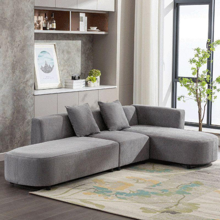 Modern Chanel L-Shape Sofa - 300x150x85x85 cm - By Alhome - Zrafh.com - Your Destination for Baby & Mother Needs in Saudi Arabia