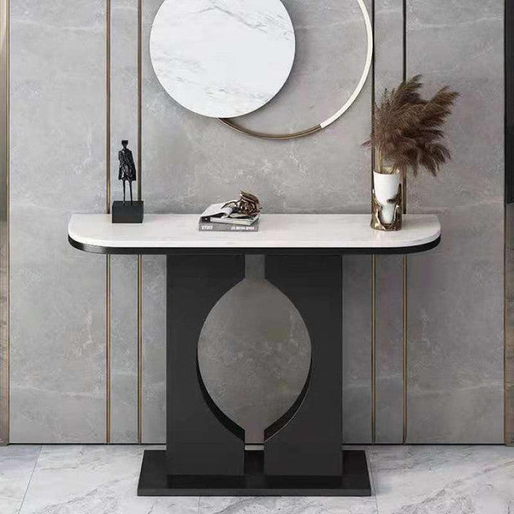 Luxe Wood and Marble Console Table By Alhome - Zrafh.com - Your Destination for Baby & Mother Needs in Saudi Arabia