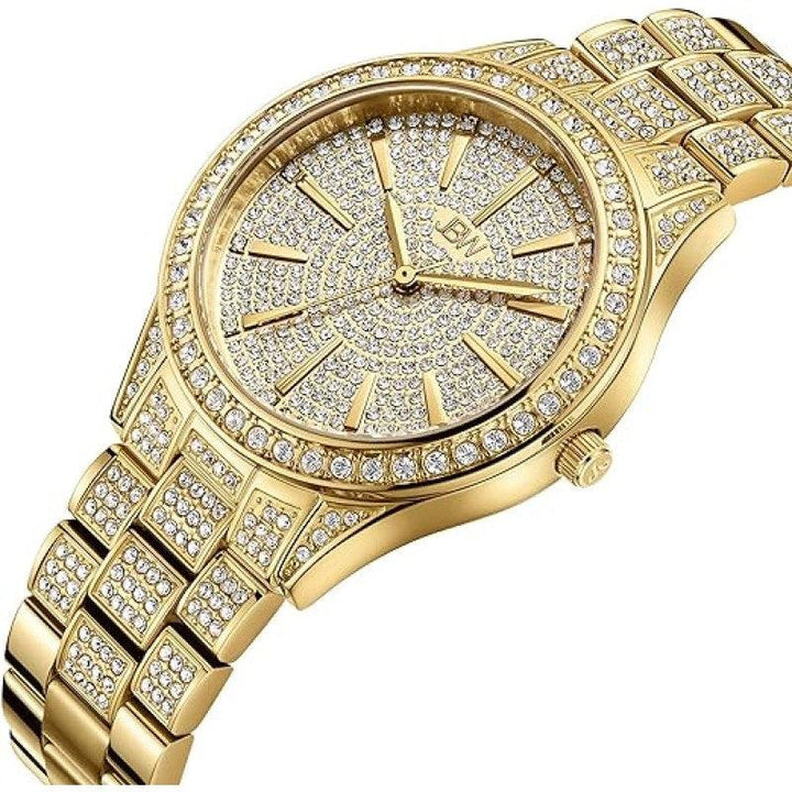 JBW Cristal 34 0.12 ctw Diamond 18k Gold-Plated Stainless-Steel Women's Watch - J6383A - Zrafh.com - Your Destination for Baby & Mother Needs in Saudi Arabia