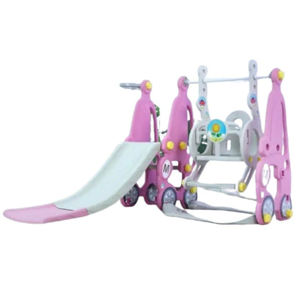 Dreeba 3-in-1 Kids Slide and Swing Playset With Basketball Hoop - Zrafh.com - Your Destination for Baby & Mother Needs in Saudi Arabia