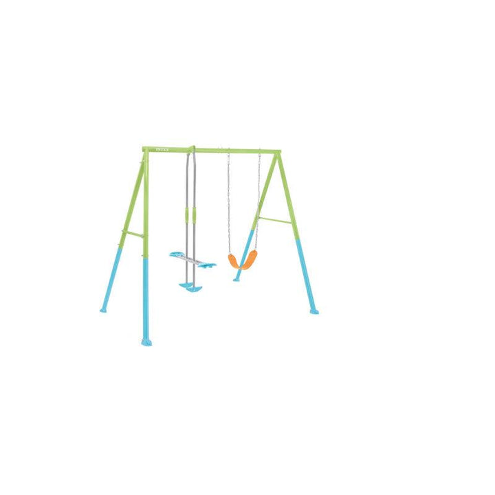Intex Swing And Glide Two Feature Swing Set With Trapeze Bar - 3-10 Years - Unisex - Multicolor - Zrafh.com - Your Destination for Baby & Mother Needs in Saudi Arabia