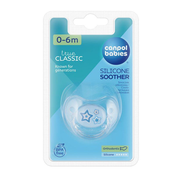 Canpol Orthodontic silicone soother - blue stars - 22/565 - ZRAFH