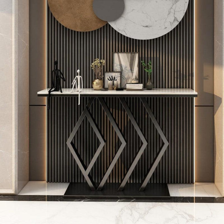 Chic Iron and Marble Console Table By Alhome - Zrafh.com - Your Destination for Baby & Mother Needs in Saudi Arabia