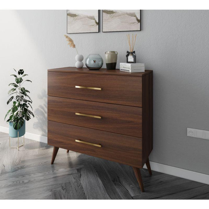 Brown Console with 3 Drawers By Alhome - Zrafh.com - Your Destination for Baby & Mother Needs in Saudi Arabia