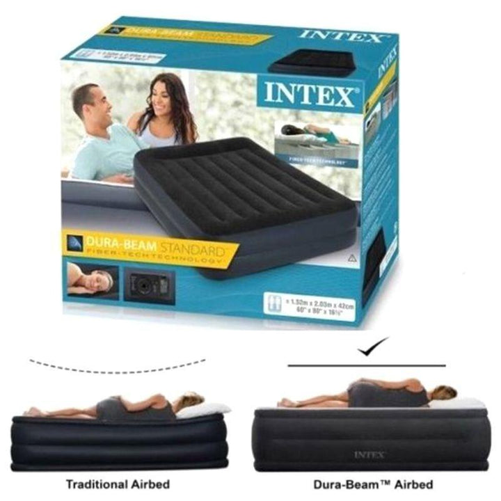 Intex Inflatable Air Bed - 1.52x203x42 cm - Black - Zrafh.com - Your Destination for Baby & Mother Needs in Saudi Arabia