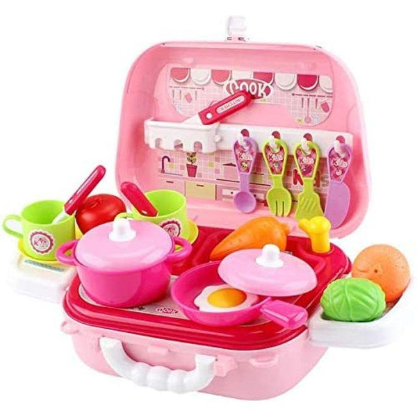 Xiong Cheng Little Chef Set 2 In 1 Pink - Zrafh.com - Your Destination for Baby & Mother Needs in Saudi Arabia