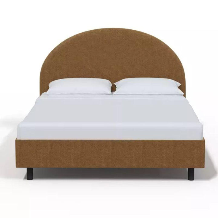 Brown Chanel Luxury: Swedish Wood Super King Bed (200x200x140) by Alhome - Zrafh.com - Your Destination for Baby & Mother Needs in Saudi Arabia